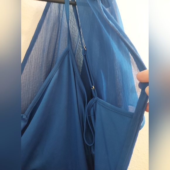 Calvin Klein Faux Wrap with Ruffles Short Sleeve Dress, Size 4 - Picture 10 of 13